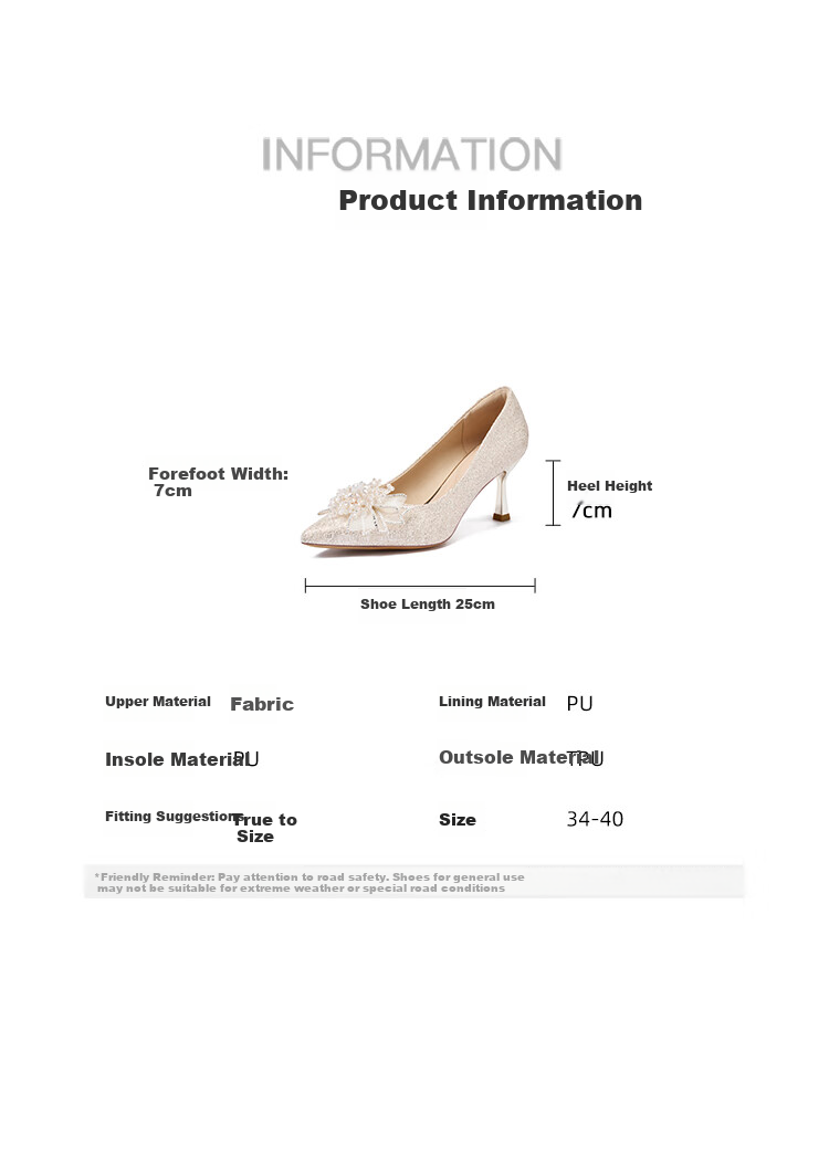 Josiny Pointed High Heels for Women, Thin Stiletto 2026 New Style, Beautiful Wedding Shoes, Bride Shoes, Champagne Color, Engagement Single Shoes, Champagne Gold, Size 34 5