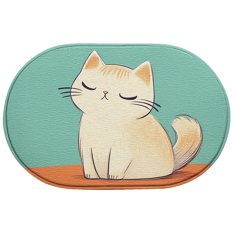DeXi Bathroom Mat, Washroom Floor Mat, Cartoon Fun Toilet Mat, Bath Mat for Entrance, Absorbent Floor Mat, 40x60cm