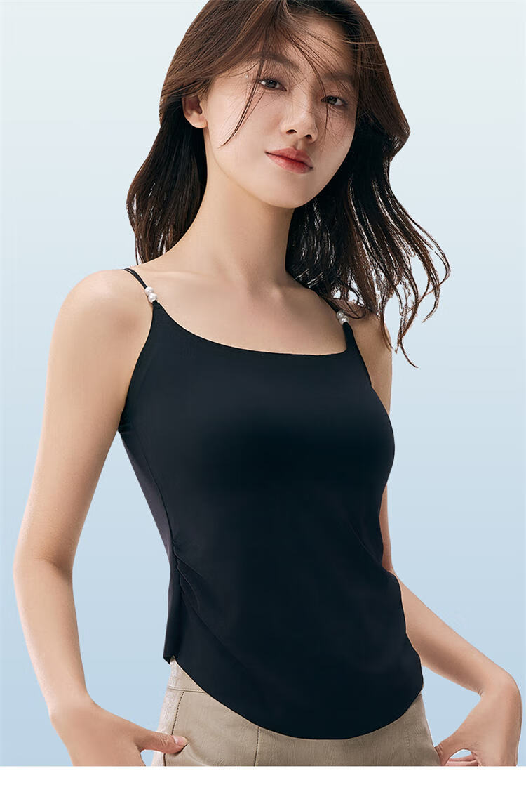 LangSha Spring Summer Wearable Cooling Seamless Padded Anti-Exposure Antibacterial Women's Tank Top 8