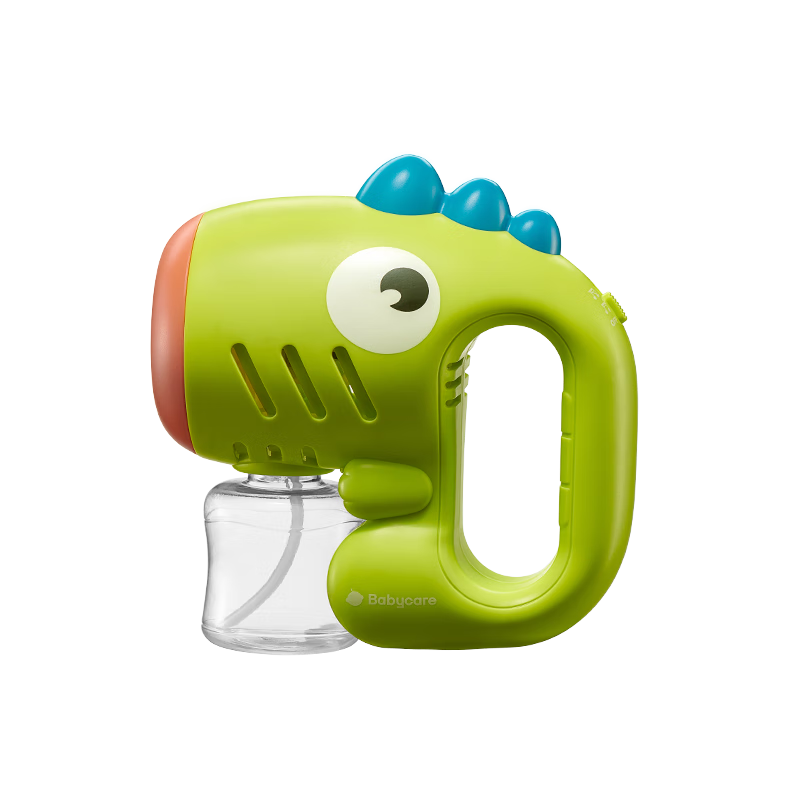 Babycare Little Dinosaur Bubble Machine Children's Handheld Electric Popular Toy Baby Bubble Blower for Boys and Girls - Light and Sound Green