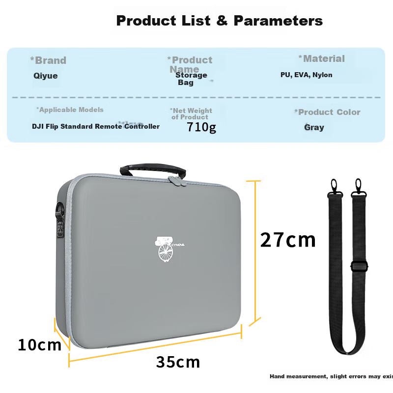 Qiye Hard Shell Storage Bag Suitable for DJI Flip Drone Storage Box, Shoulder Bag, Handbag, Crossbody Bag, Storage Case with Screen, Remote Control Accessories 2