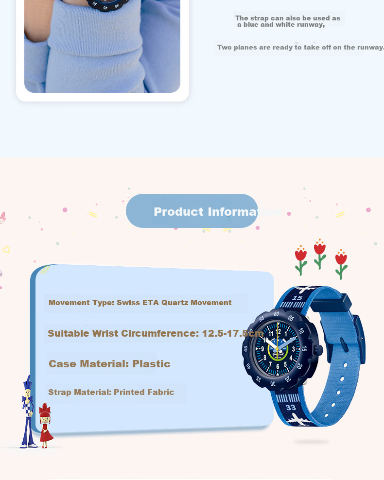 Swatch Flik Flak Children's Swiss Quartz Watch, Elementary School Student Birthday Gift, Set Sail Immediately 3
