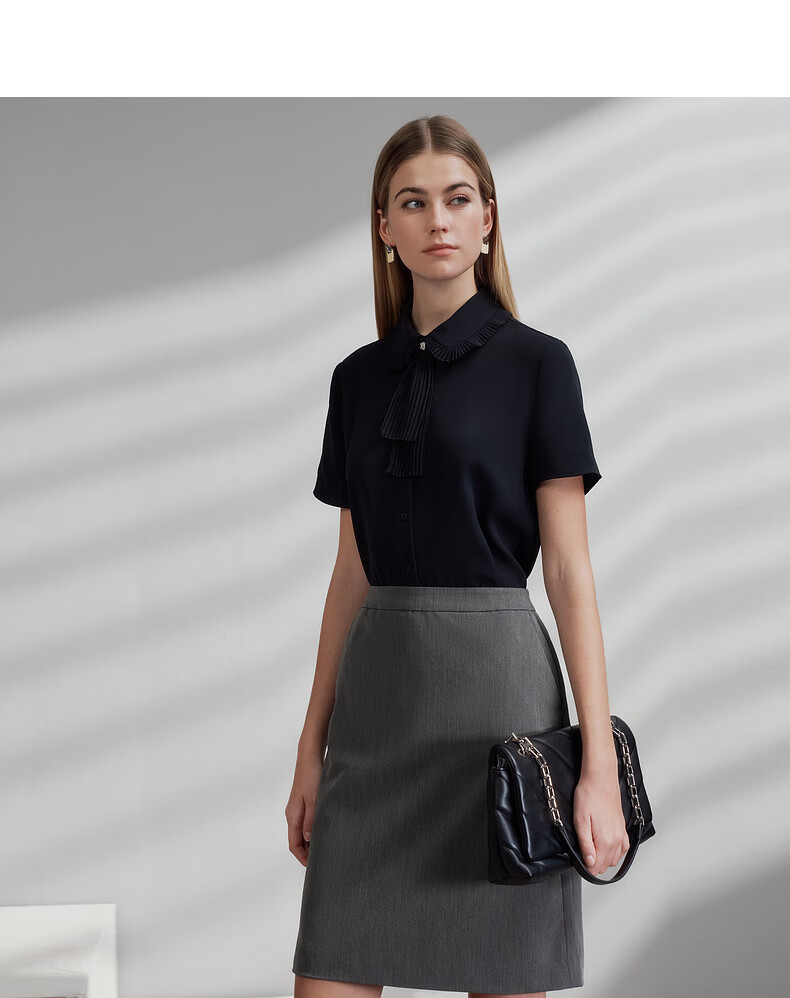 G2000 [Polyester/Polyester Blend/Pencil Skirt] Women's Office Suit Skirt, Same Style As in Department Stores, Spring And Summer Commuter Skirt, Black, L/38 2