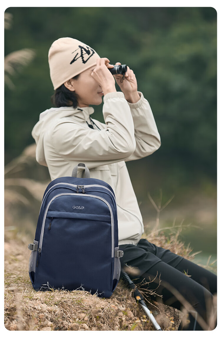 GOLF Foldable Backpack for Men And Women, Water-Resistant Outdoor Travel Sports Bag, Lightweight Student Schoolbag 5