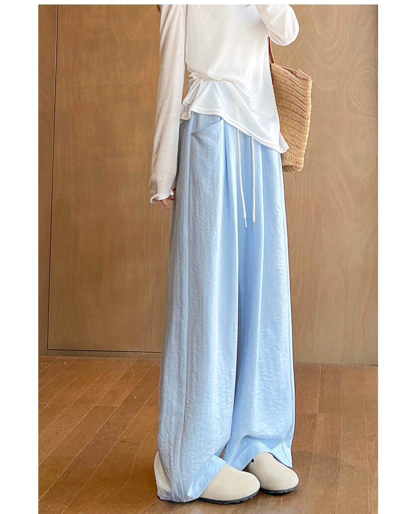 LangSha Lazy Wide-Leg Pants for Women, Spring/summer 2025, Milk Foam Yamamoto Pants, High-Waisted, Draping Casual Loose Straight-Leg Trousers for Wome 18