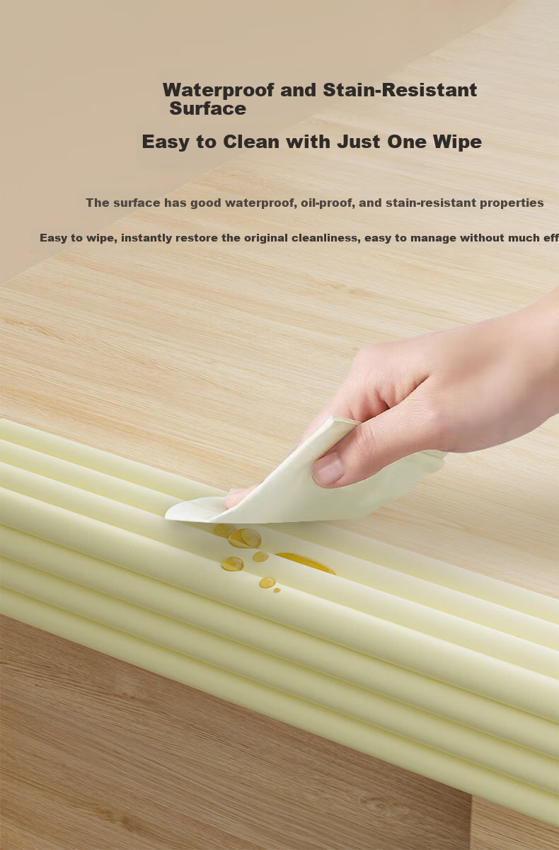 BEIDELI Multifunctional Anti-Collision Strip for Baby Furniture, Cabinet Corner Guard, Protective Edge Strip, No Glue Required, W-Shaped White, 4 Meters 7
