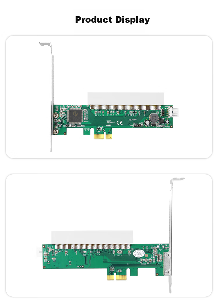 MOGE PCIE X1 to PCI Expansion Card, Small Slot PCI-E to Large Slot PCI Adapter Card, Jinshui Card Adapter MC2235 6