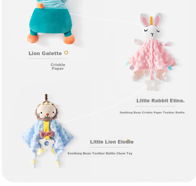 Beitaisi Comforting Doll Sleep Aid, Baby Soothing Blanket, Sleep-Inducing Toy, Edible And Chewable, Fox Blansu 8