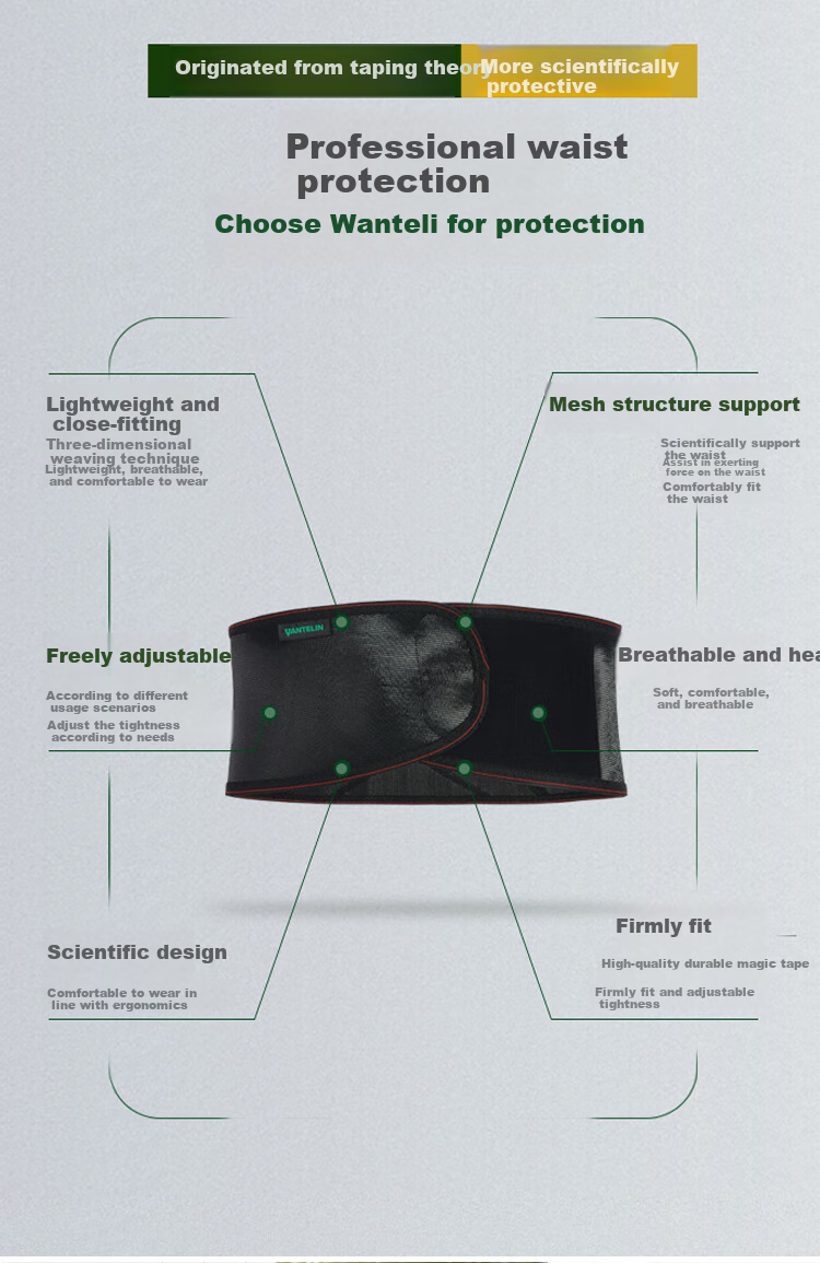 KOWA Back Support, Imported from Japan, Fitness Waist Protection, Breathable Waist Trimmer, Abdominal Compression Belt, Unisex Back Support, XL Size 4