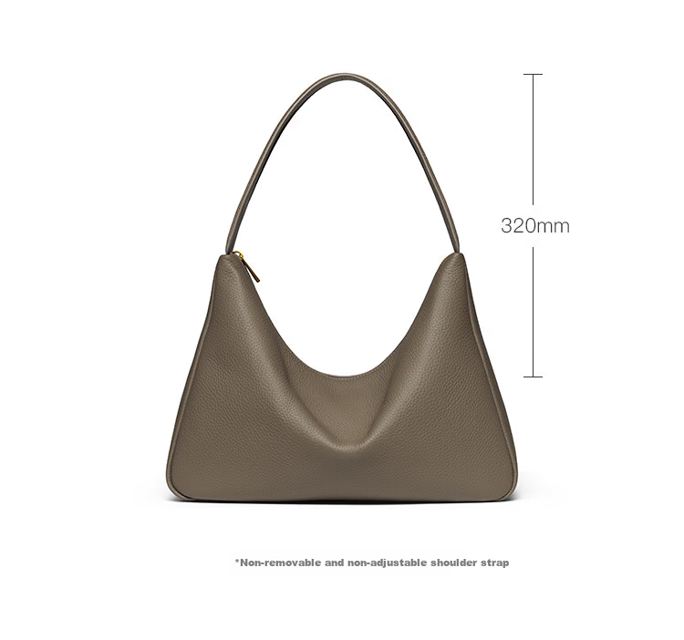 HR Women's Handbag, Top-Grain Leather Underarm Bag, Tote Bag, Large Capacity, Simple Shoulder Bag, Women's Birthday Gift 6