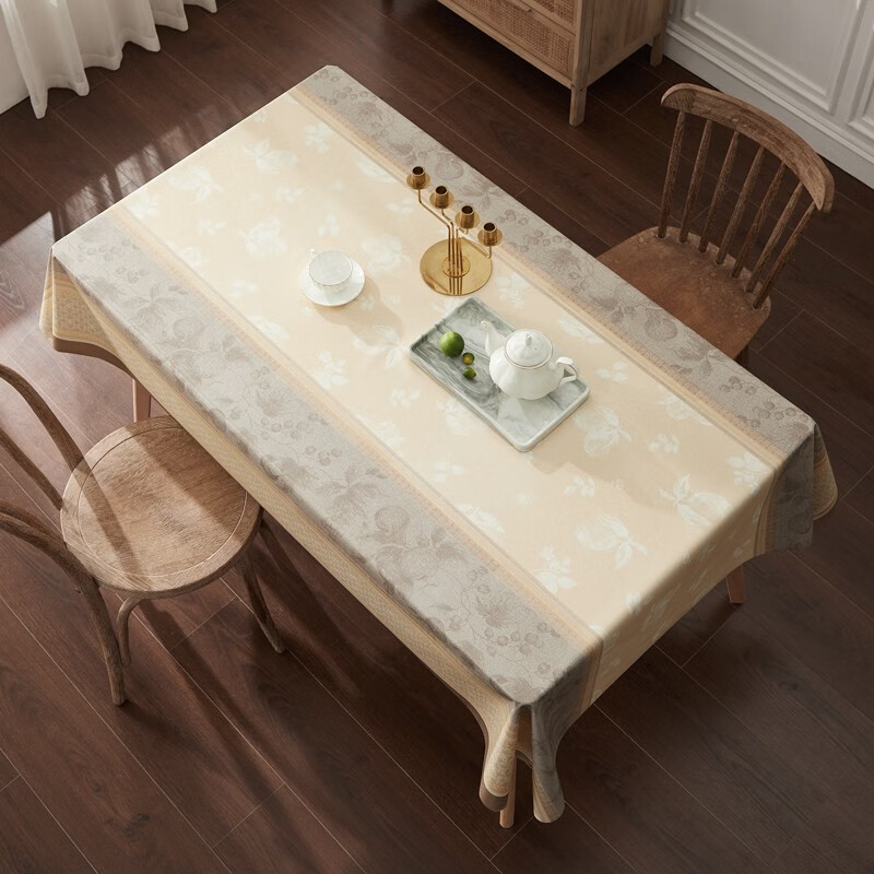 HOUSEWARE Tablecloth, Premium Waterproof, Oil-Proof, And Scald-Resistant PVC Dining Table Cover, Luxurious High-End Tablecloth, Seine River, 130*180cm