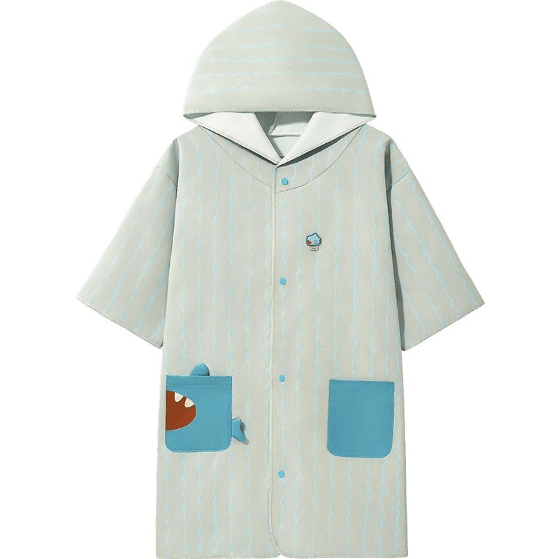Kocotreekk Kids Beach Towel Sun Protection Breathable Baby Swimming Towel Hooded Bathrobe Shark S