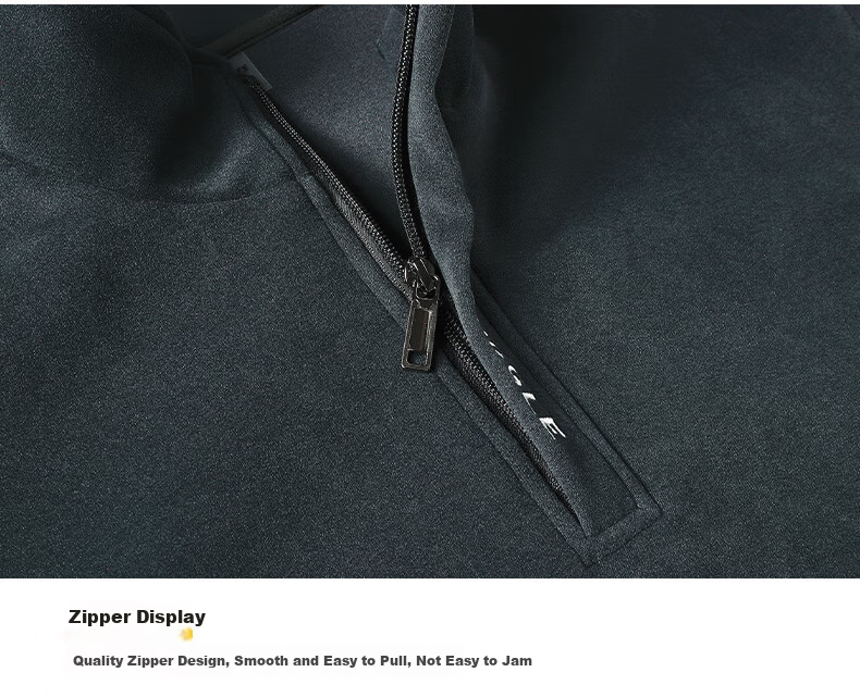 MiiOW Men's Autumn Winter Sweatshirt Long Sleeve T-Shirt Warm Stand Collar Casual Basic Top Dark Gray 4XL 14