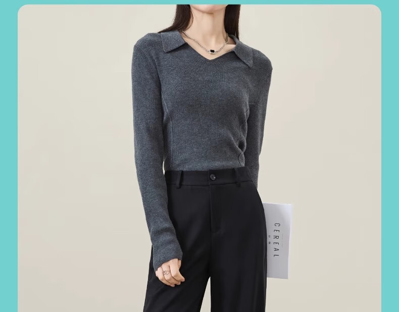 Langsha Women's Straight-Leg TR Twill Suit Pants High-Waist Draped Trousers Narrow and Wide-Leg Casual Pants Spring Autumn Workwear 26