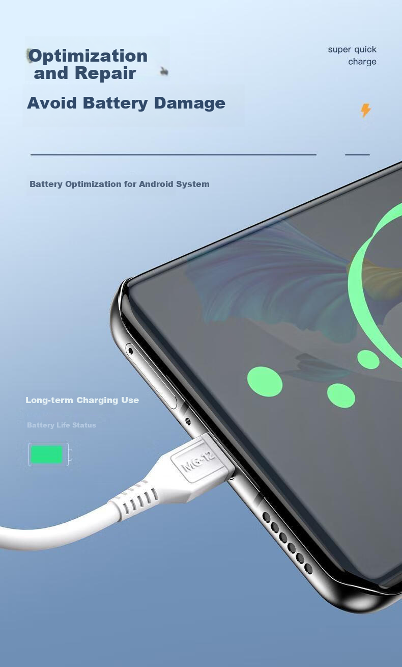 Masentek Android Phone Data Cable Charging Cord Micro+USB Super Fast Charging 6A, Suitable for Vivo/OPPO Flash Charging, Apple/Huawei Type-C Car Lightning, 2 Pieces 2