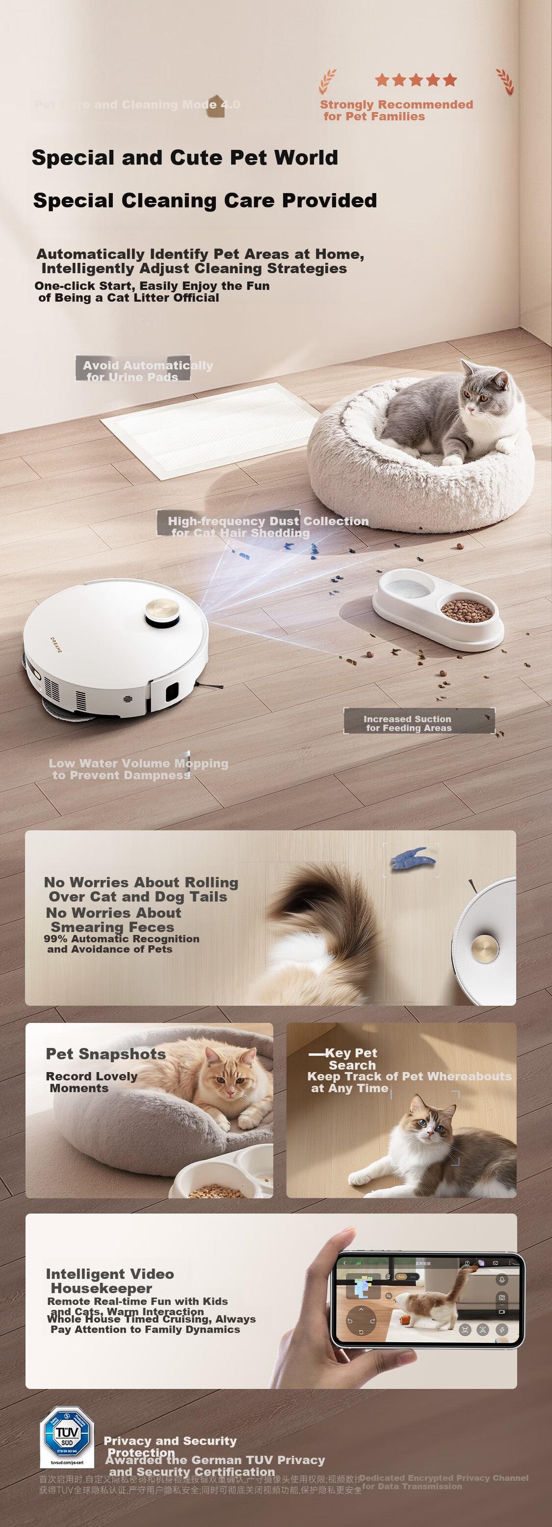 Dreame S50 Enhanced Version Robot Vacuum Cleaner and Mop 4-in-1 Wet and Dry Cleaning RLS88HE 19