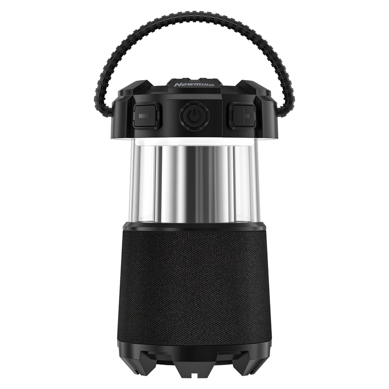 Newmine PBS005 Camping Atmosphere Light Speaker, Wireless Bluetooth Speaker, Outdoor Portable Subwoofer, Illuminated with Three Colors, Long Battery Life, Black