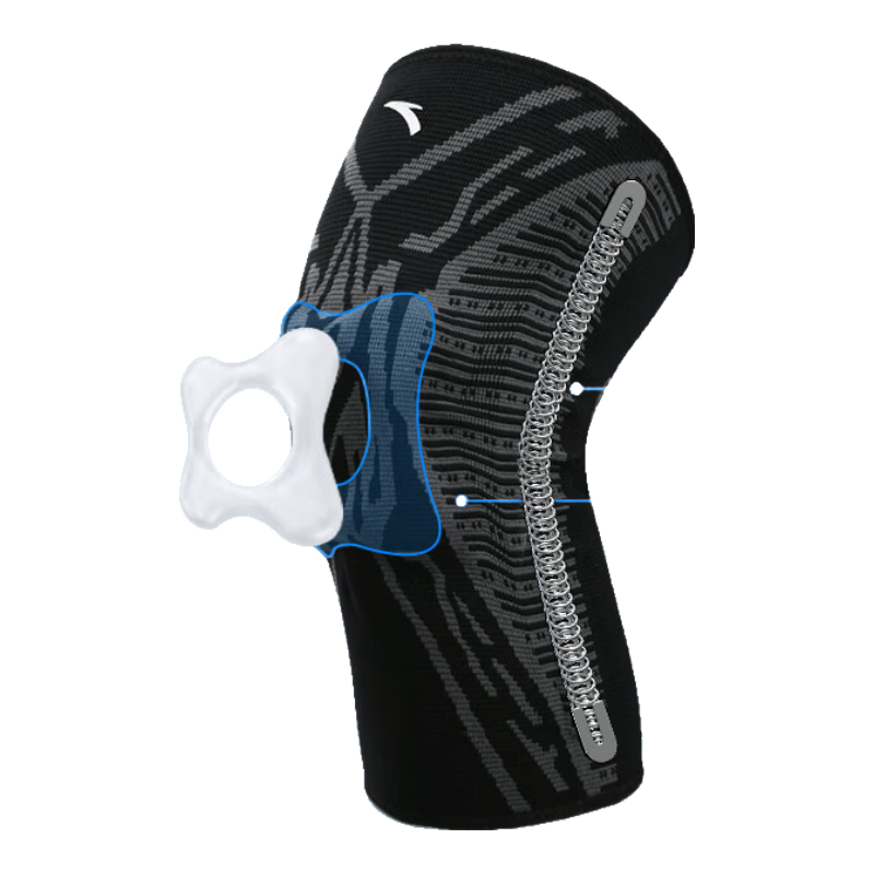 ANTA Sports Knee Pads for Basketball, Running, Badminton, Lightweight Breathable Meniscus Ligament Injury Protection, Black XL Size, Pack of Two
