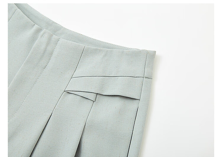 Dme [Containing High-End Linen] Spring Loose-Fitting Commuter Insert Waist Long Pants, Concealing Body, Easy to Match Women's Casual Pants 10