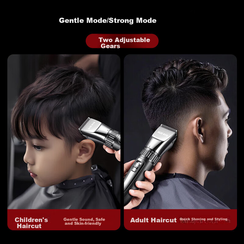 AUX Hair Clipper, Electric Shaver for Home Use, Children And Babies, Hair Trimmer, Men's Self-Use Hair Cutting Tool, Head-Shaving Electric Pusher, Gift