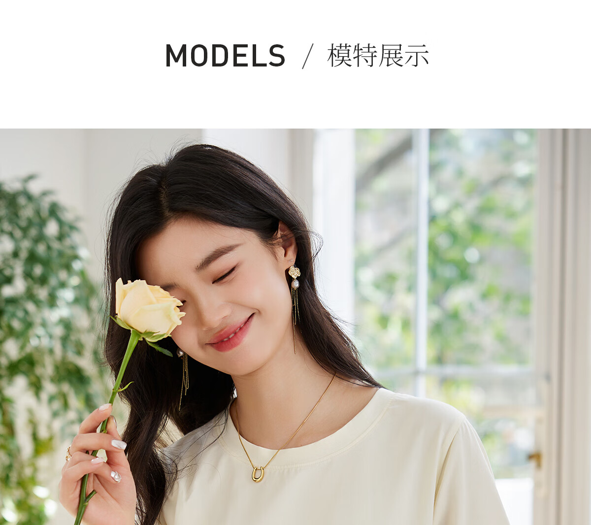Taxiang Women's Short-Sleeve T-Shirt, Round Neck, Casual Versatile Embroidered Top, Ladies' T-Shirt, Simple Short-Sleeve Undershirt T143T1390 5