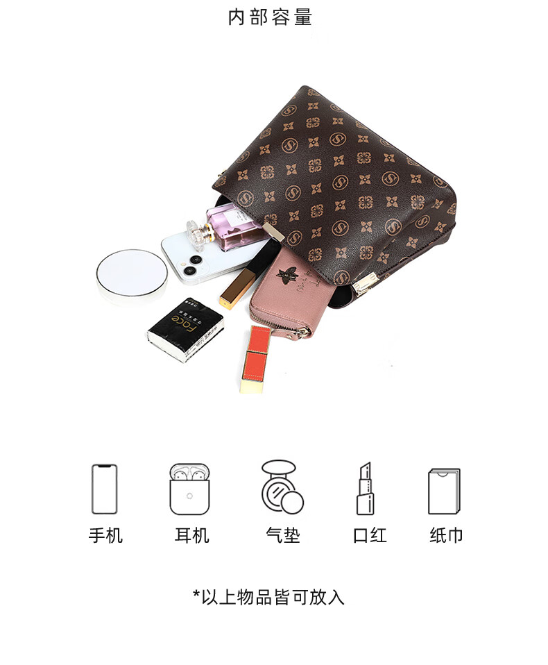Aiqinghai Handbag, Women's Shoulder Crossbody Bucket Bag, Large Capacity, Light Luxury Brand, Birthday And Mother's Day Gift, Practical Present for Mom 2