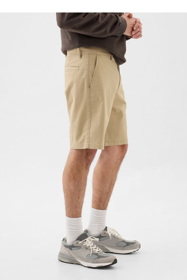 Gap Men's Classic Basic Twill Cotton Mid-Rise Straight Shorts Casual Pants US Version 866125 15