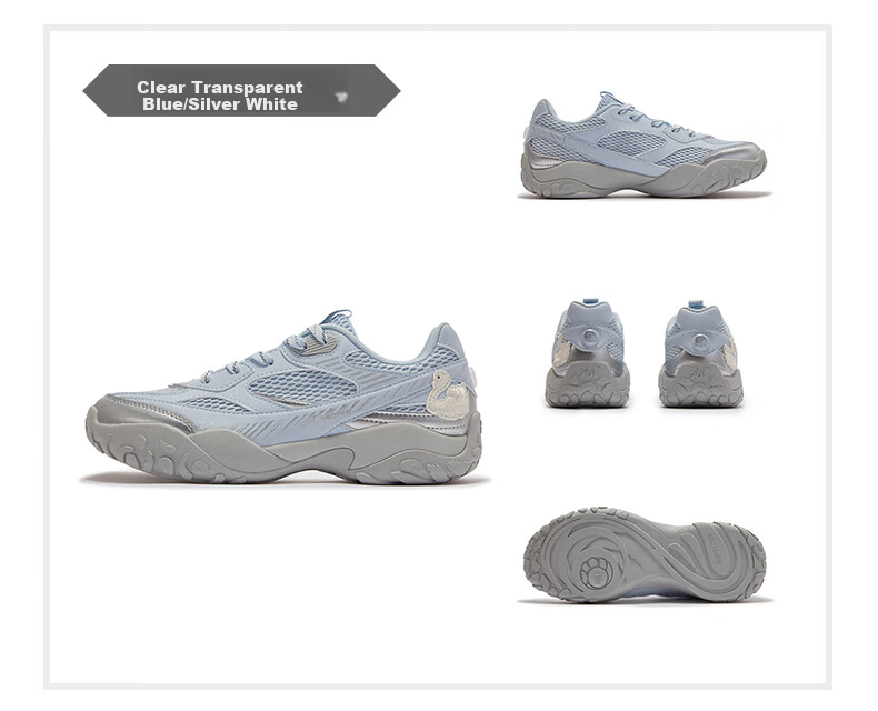 361° Women's Sports Shoes, Spring And Summer Swan Shoes, Mesh Upper, Retro Commuter Style, Thin-Soled Casual Shoes, 682526763-1 36