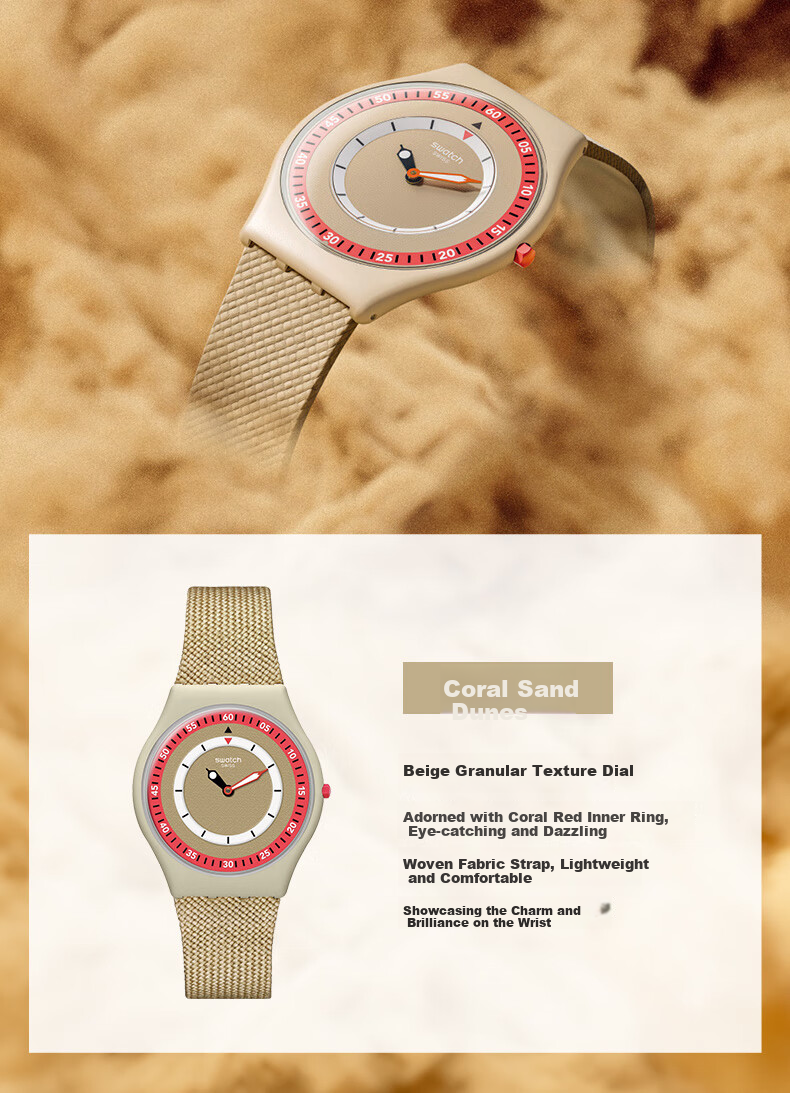 Swatch Swiss Watch, Natural Inspiration Series Luminous Trendy Men's Quartz Watch, Graduation Gift, Ice Peak Ultimate 3