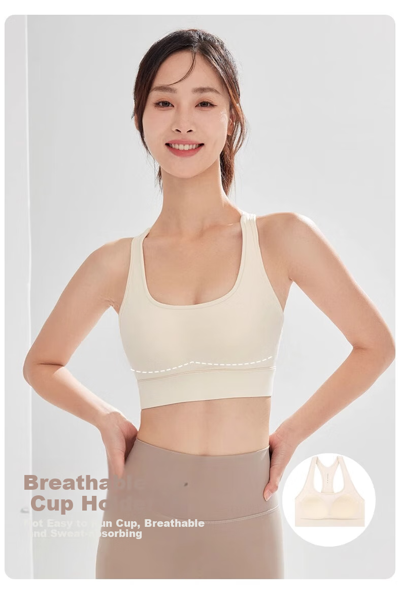 NEVER ME Women's High-Impact Sports Bra, Yoga Wear, Running Anti-Shock And Anti-Sagging, Push-Up, Suitable for Outerwear 6