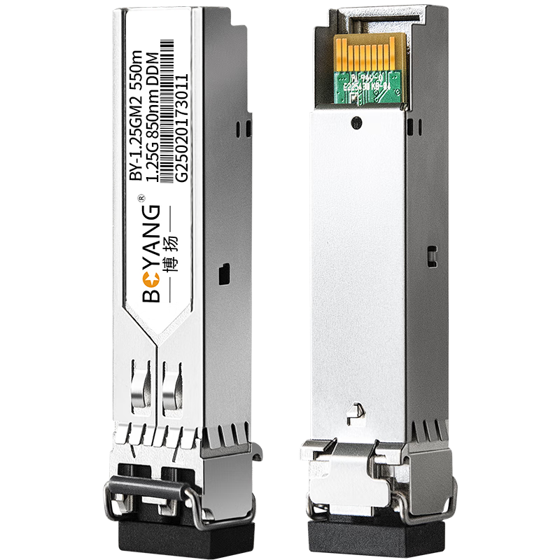 BOYANG BY-1.25GM2 SFP Optical Module, Gigabit 1.25G Multi-Mode Dual-Fiber Optic Module (850nm, 550m, LC), Compatible with Switches, SFP-GE