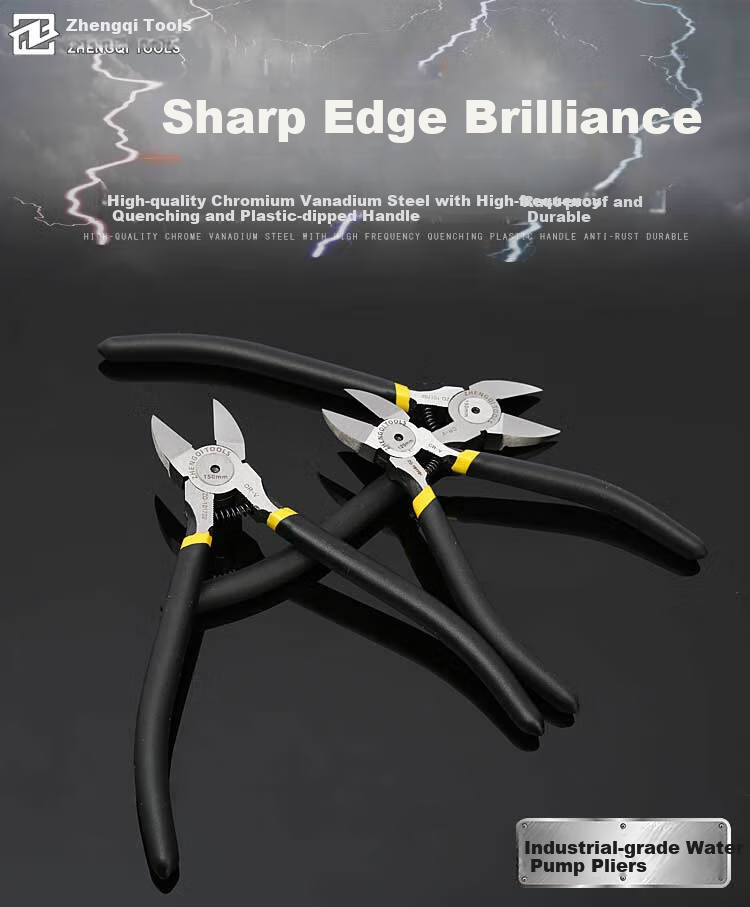 ZHENGQI Diagonal Cutting Pliers, Electrician's Wire Cutters, Industrial-Grade Ultra-Hard Pliers with Pointed Tips 1