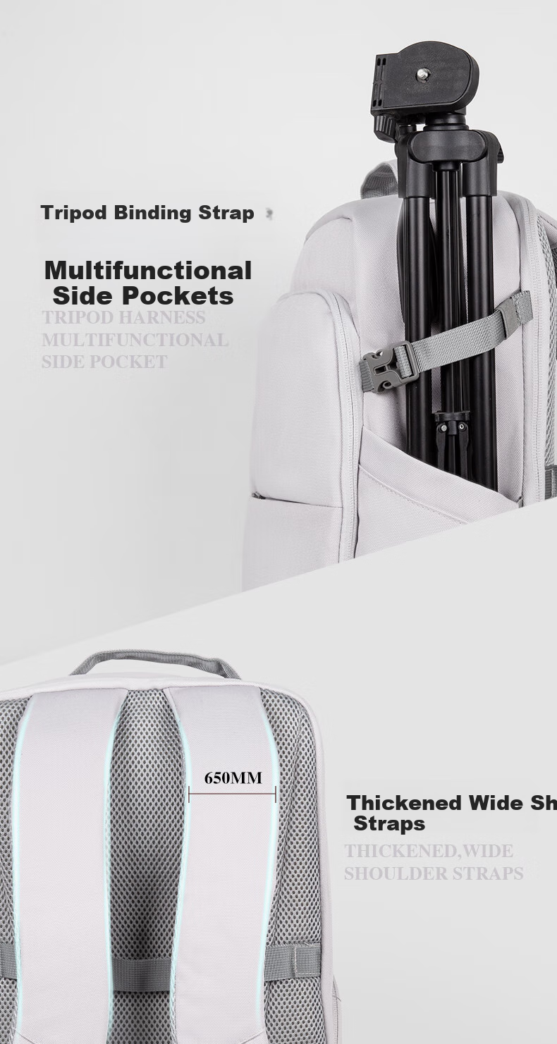 Pulewei Camera Bag, Double Shoulder Handheld Photography Bag, Casual Backpack for Women And Men, Outdoor DSLR Camera Backpack Suitable for Sony, Nikon, Cano 9