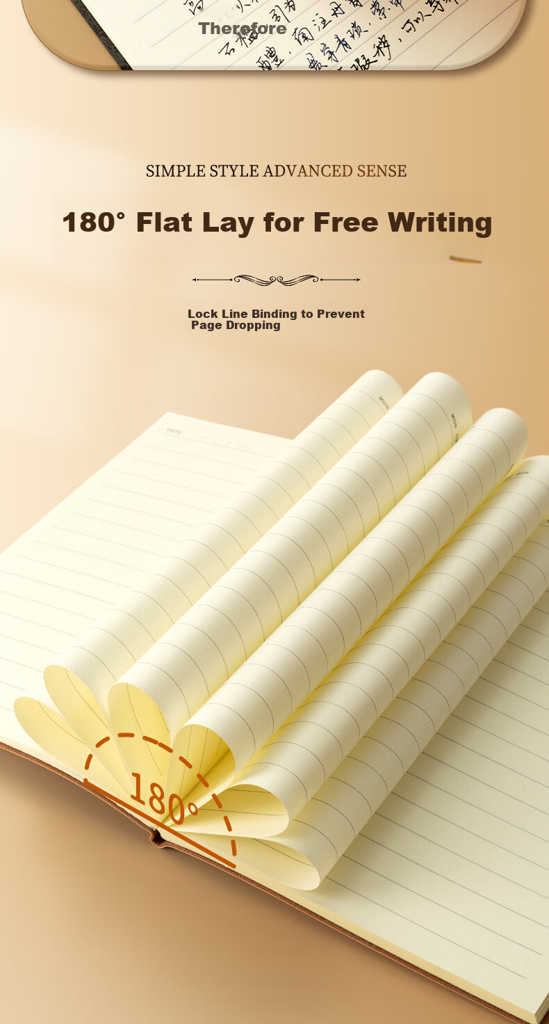 M&G Stationery A5/120 Sheets Meeting Record Sheepskin Leather Cover Notebook, Thick Office Notepad, Business Journal, Gray Single Book APNFC011 7