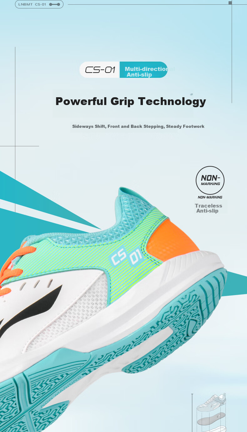 Li-Ning Badminton Shoes for Men And Women, Rocket Shoes 1.0, Competition And Training Shoes, Table Tennis And Tennis Shoes, Low-Profile Flying Shoes 14