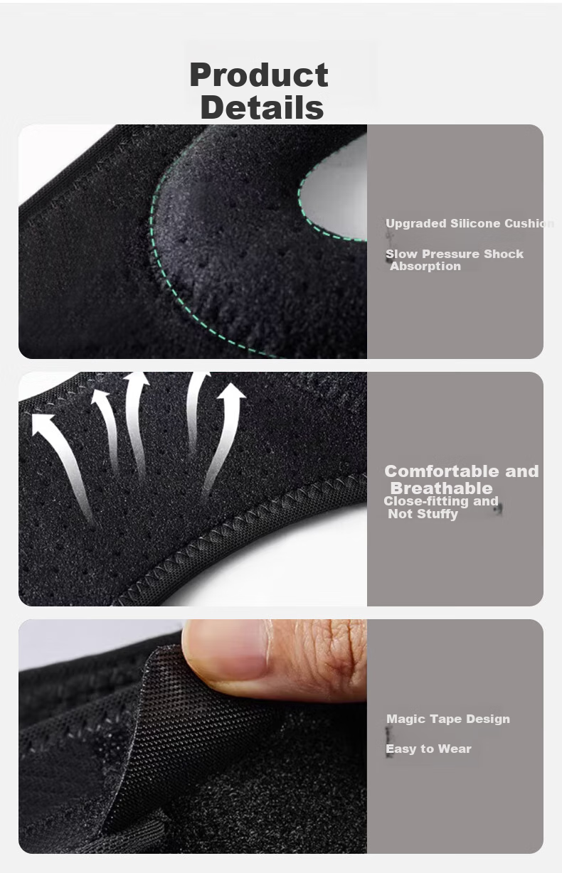 Chidong Patellar Strap Knee Brace for Sports Meniscus Running Jump Rope Badminton Basketball Patella Fixation Band Exercise Single Piece 8