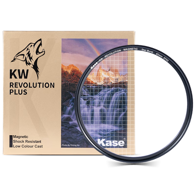 Kase Starlight Filter, Starburst Filter, 72mm Kase II Magnetic Adjustable Short Line Four-Line Diffusion Filter, Night Scene Photography Fireworks Starry Sky Filter