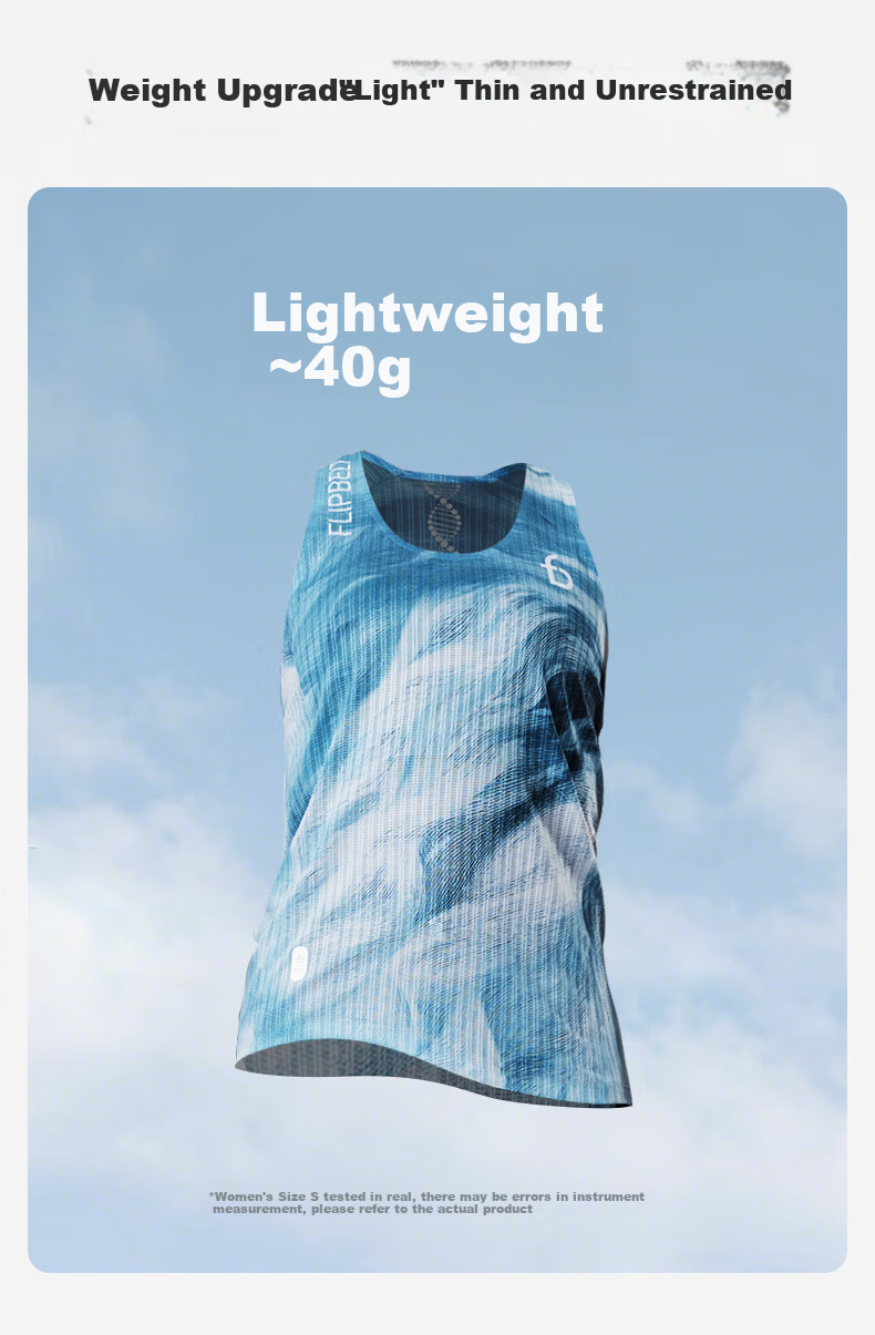 Flipbelt [Chromosome Vest 2.0] Men's Sports Quick-Dry Shirt Breathable Lightweight Marathon Running Element Blue L 3