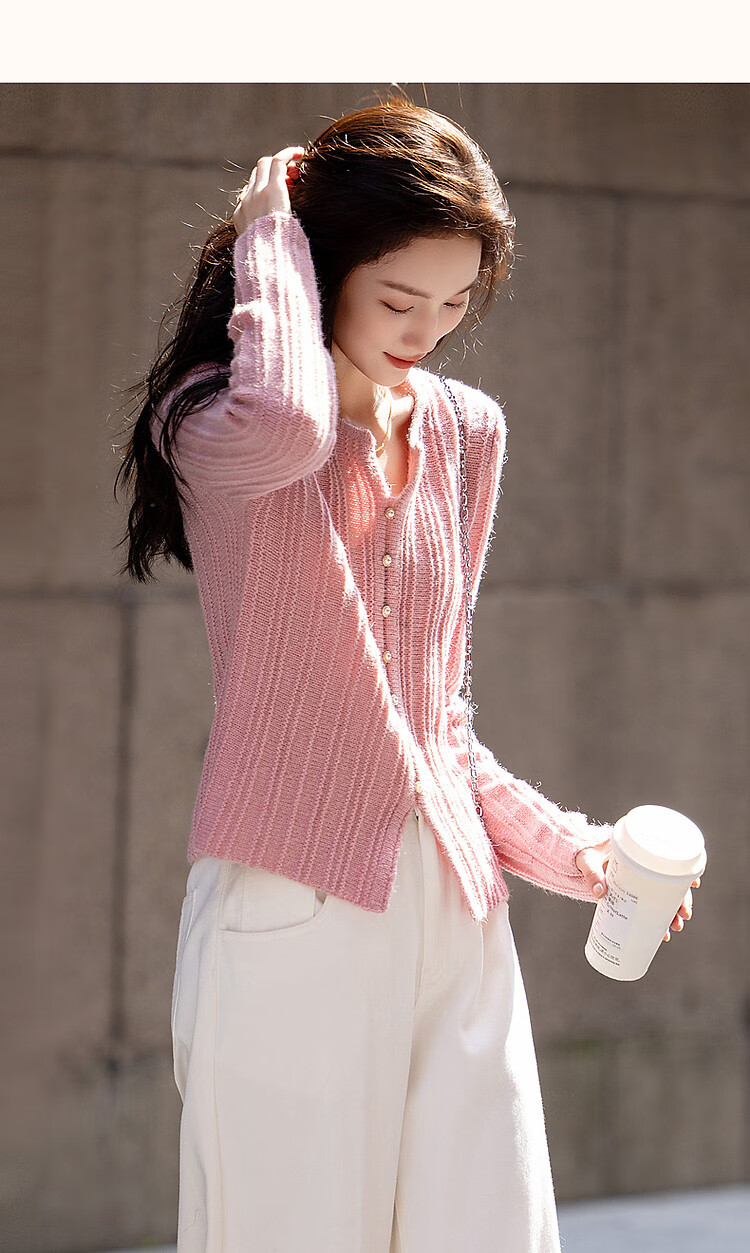 Dme [Mijingqingshu] Spring And Autumn Simple Style Sweater with Wool, Commuter Pullover Round Neck, Concealing Comfortable Knit Top for Wome 16