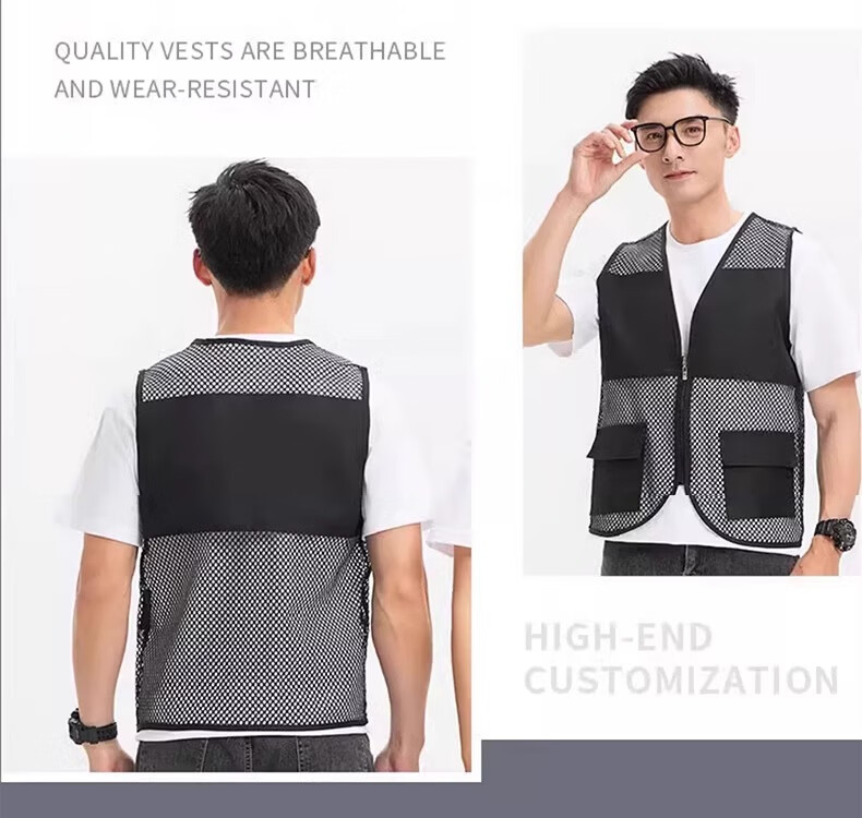 Laorui Work Vest, Summer Logistics Delivery, Instant Food Delivery Rider, Mesh Breathable Workwear Vest, Customizable 9