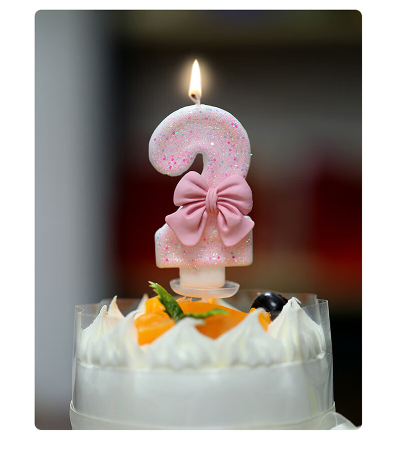 Duomeiyi Birthday Candle Scene Decoration Creative Cake Cartoon Candles Pink Butterfly Candle Holder Number 3 2