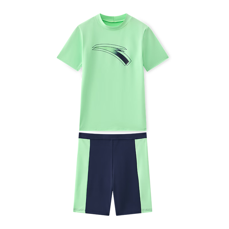 ANTA Children's Swimwear, Boys' 2026 New Style Swimsuit And Trunks Set, Two-Piece Youth Professional Sports Training Swimwear