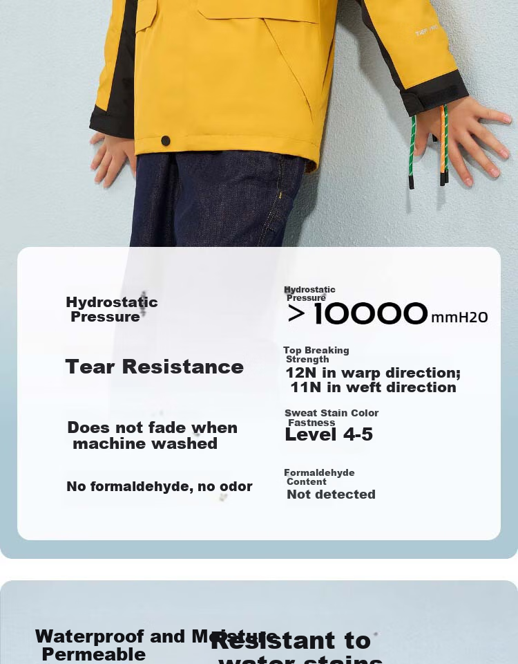 TOREAD 2024 New Children's Outdoor Jacket, Fleece-Lined Windproof Breathable Coat QAWWBM93261, Rock Green, Size 150 2