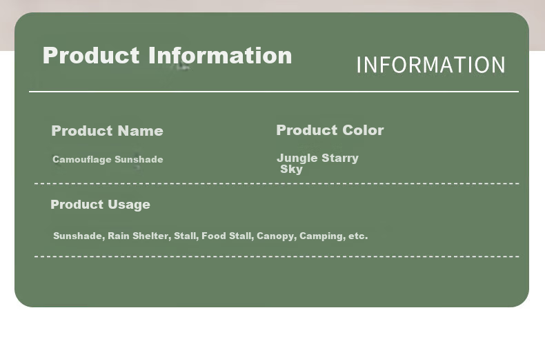 Anjiuxing Camouflage Sunshade Outdoor Retractable Four-Corner Umbrella Tent Rain Shelter Xingcong 3*4.5m (Direct from Beijing Warehouse) 2