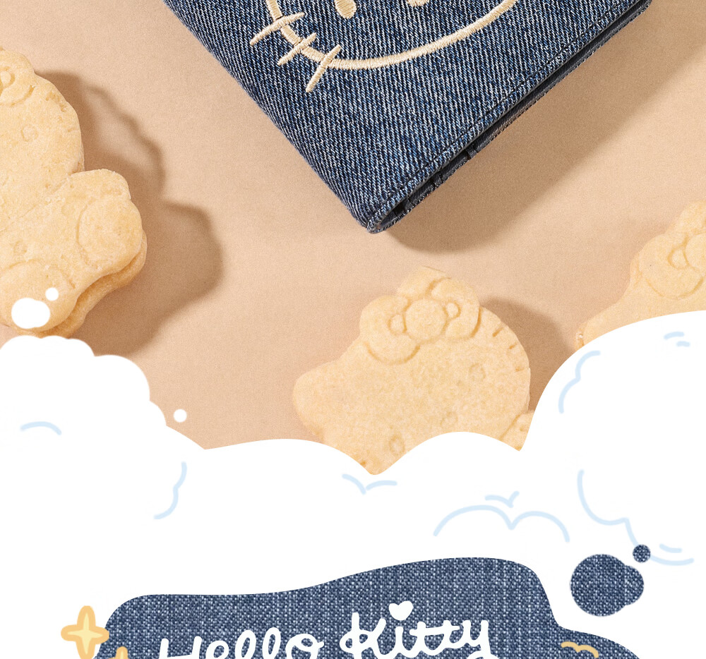 Toutou Birthday Gift, Hello Kitty Wallet, Cute Denim ID Holder, Bank Card Case, Sanrio, for Girlfriend 2