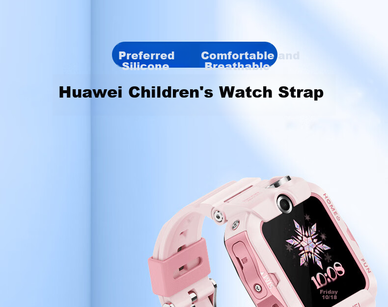 CangHua Compatible with Huawei Children's Watch 5 Pro Strap, 4X/4X New Glory Edition/5 Pro Strap, Waterproof And Sweat-Resistant, Detachable Silicone Replacement Wristband for Men And Women, Blue 1