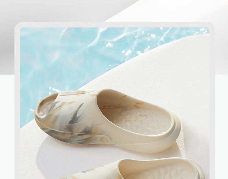 361° Men's Slippers Feibiao Summer Beach Outdoor Water Shoes Comfortable Soft Elastic Sports Slippers 672621110-5 11