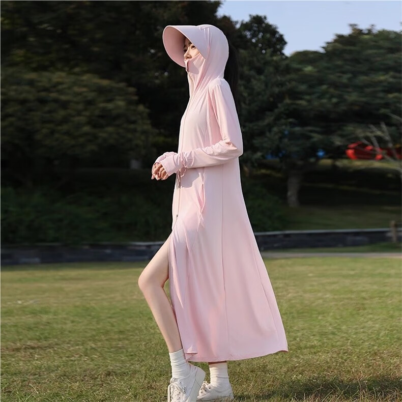 Langsha Women's Long Summer Sun Protection Jacket 2026 New Outdoor Cycling Ice Silk Slim UV Protection Shirt 10