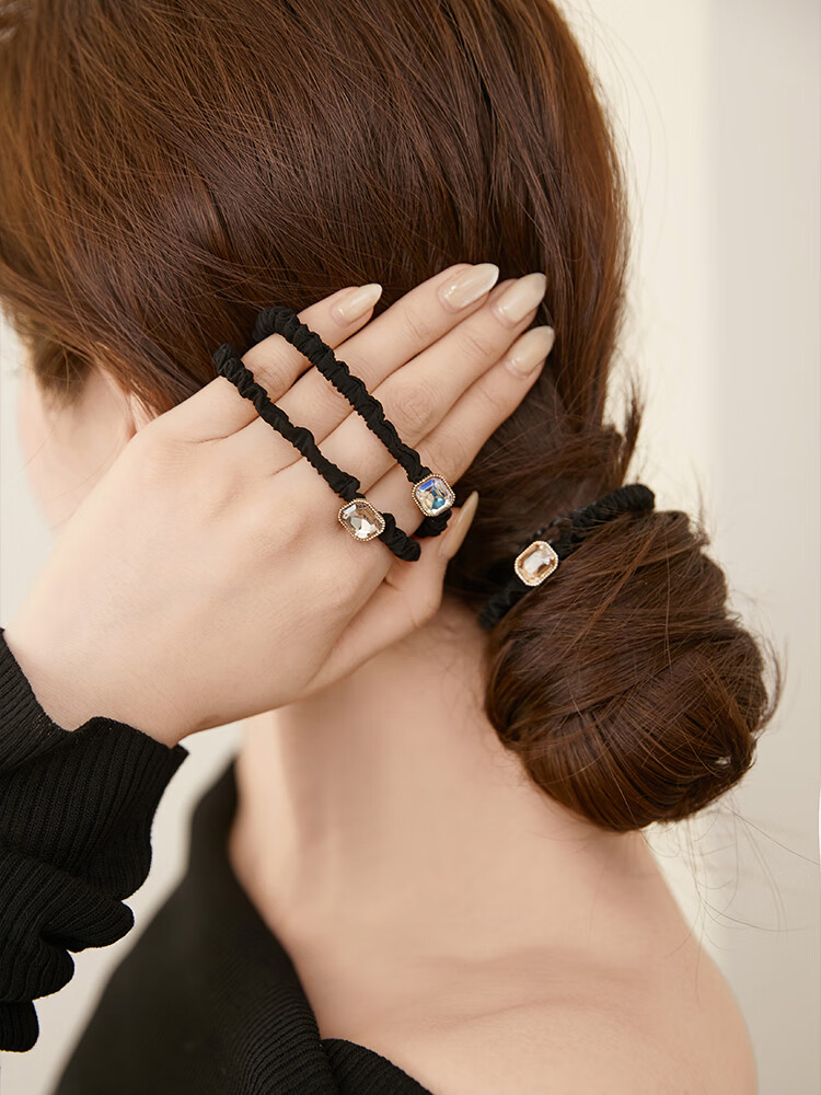 CHIMERA 3 Pieces High Elasticity Hair Ties, Versatile Hair Bands for Bun And Ponytail, Women's Mid-Autumn Festival Gift 1