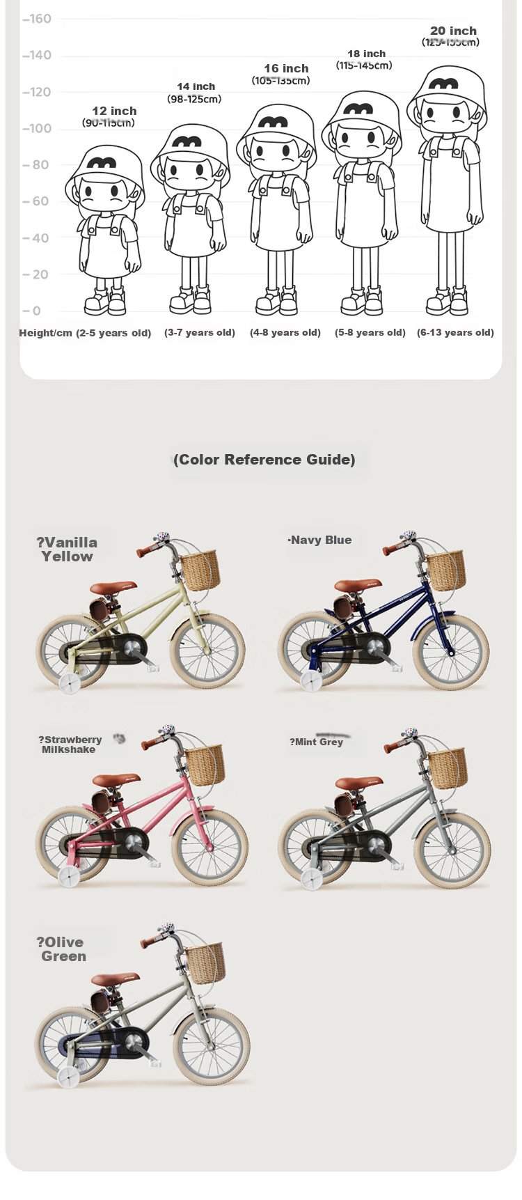 Montresor Children's Bicycle for Boys And Girls, Big Kids 3-6 Years Old 8-12 Years Old, Pedal Bike Strawberry Milkshake, 16 Inch 10